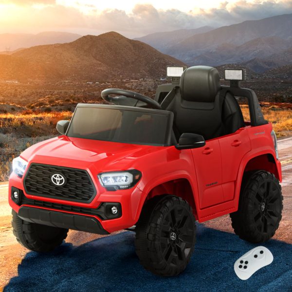 Toyota Ride On Car Kids Electric Toy Cars Tacoma Off Road Jeep 12V Battery – Red