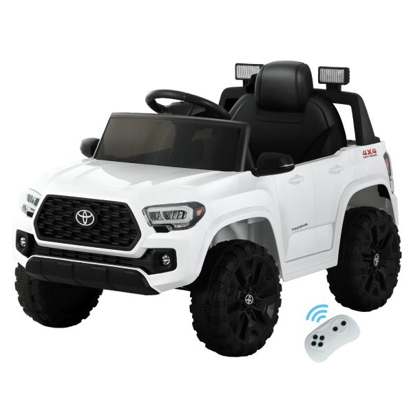 Toyota Ride On Car Kids Electric Toy Cars Tacoma Off Road Jeep 12V Battery – White