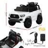 Toyota Ride On Car Kids Electric Toy Cars Tacoma Off Road Jeep 12V Battery – White