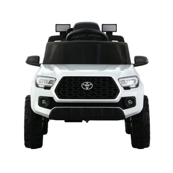 Toyota Ride On Car Kids Electric Toy Cars Tacoma Off Road Jeep 12V Battery – White