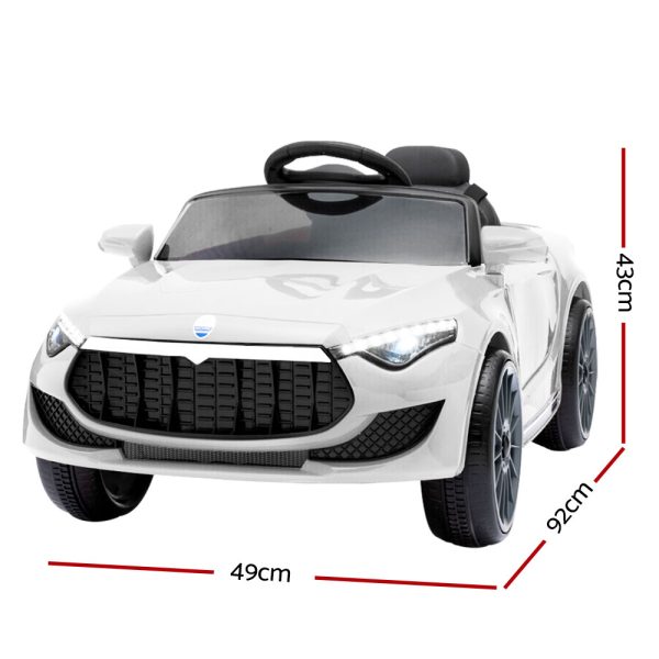 Kids Ride On Car Electric Toys 12V Battery Remote Control MP3 LED – White