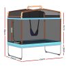 6FT Trampoline for Kids w/ Enclosure Safety Net Swing Rectangle Orange