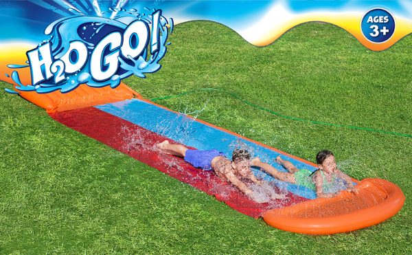 Kids H20GO Double Water Slide with Ramp – 18’/5.49m