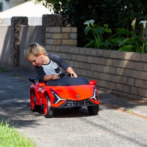 Ferrari Inspired 12V Ride-on Electric Car with Remote Control – Red