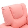 Pink Kids push back recliner chair with cup holder