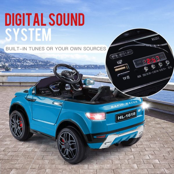 ROVO KIDS Ride-On Car Electric Battery Childrens Toy Powered w/ Remote 12V – Blue