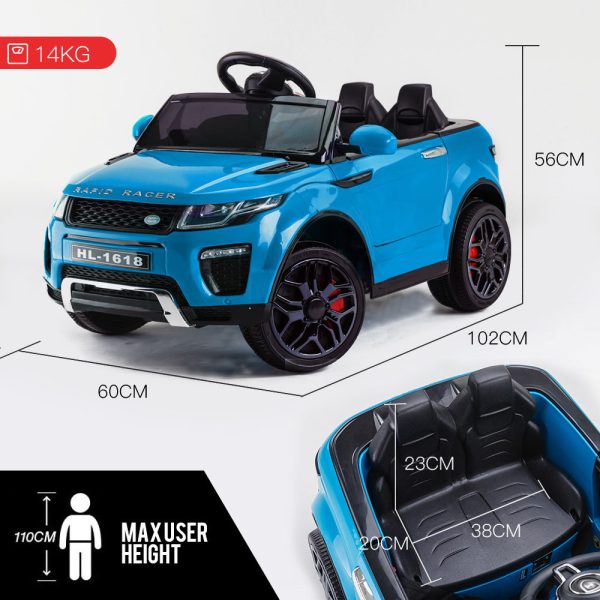 ROVO KIDS Ride-On Car Electric Battery Childrens Toy Powered w/ Remote 12V – Blue