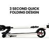 ALPHA Peak Electric Scooter 300W Power Up to 25km/h Adult Teens E-Scooter Easy Fold, White