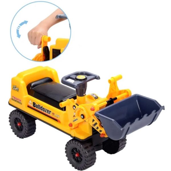 Kids Ride On Bulldozer Digger Tractor Excavator Toy Car with Helmet GO-KEX-101-JBL