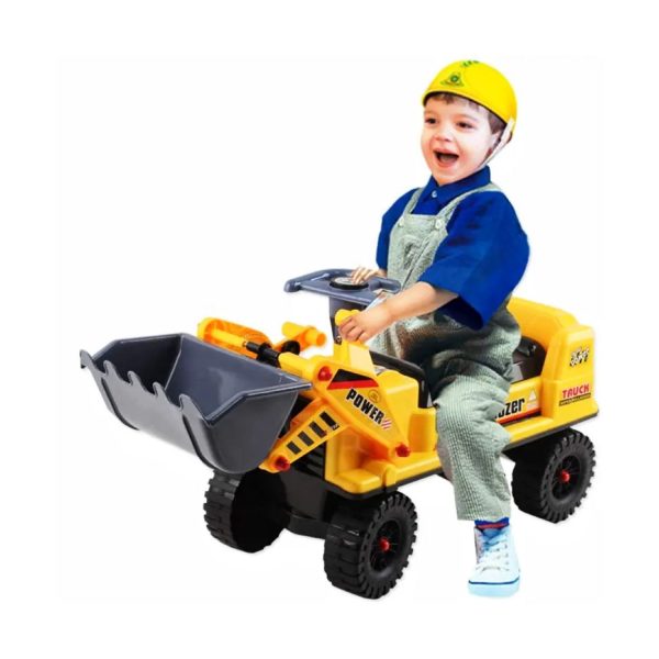 Kids Ride On Bulldozer Digger Tractor Excavator Toy Car with Helmet GO-KEX-101-JBL