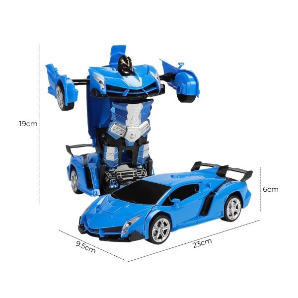 Transform Car Robot Sport Car with Remote Control (Blue) GO-TCR-101-FM