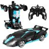 Transform Car Robot Sport Car with Remote Control (Black Cyan)