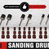 51Pc Sanding Bands Drum Sleeve Set 120 Grits Mandrel Dremel Rotary Kit 3mm Shank