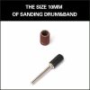 51Pc Sanding Bands Drum Sleeve Set 120 Grits Mandrel Dremel Rotary Kit 3mm Shank